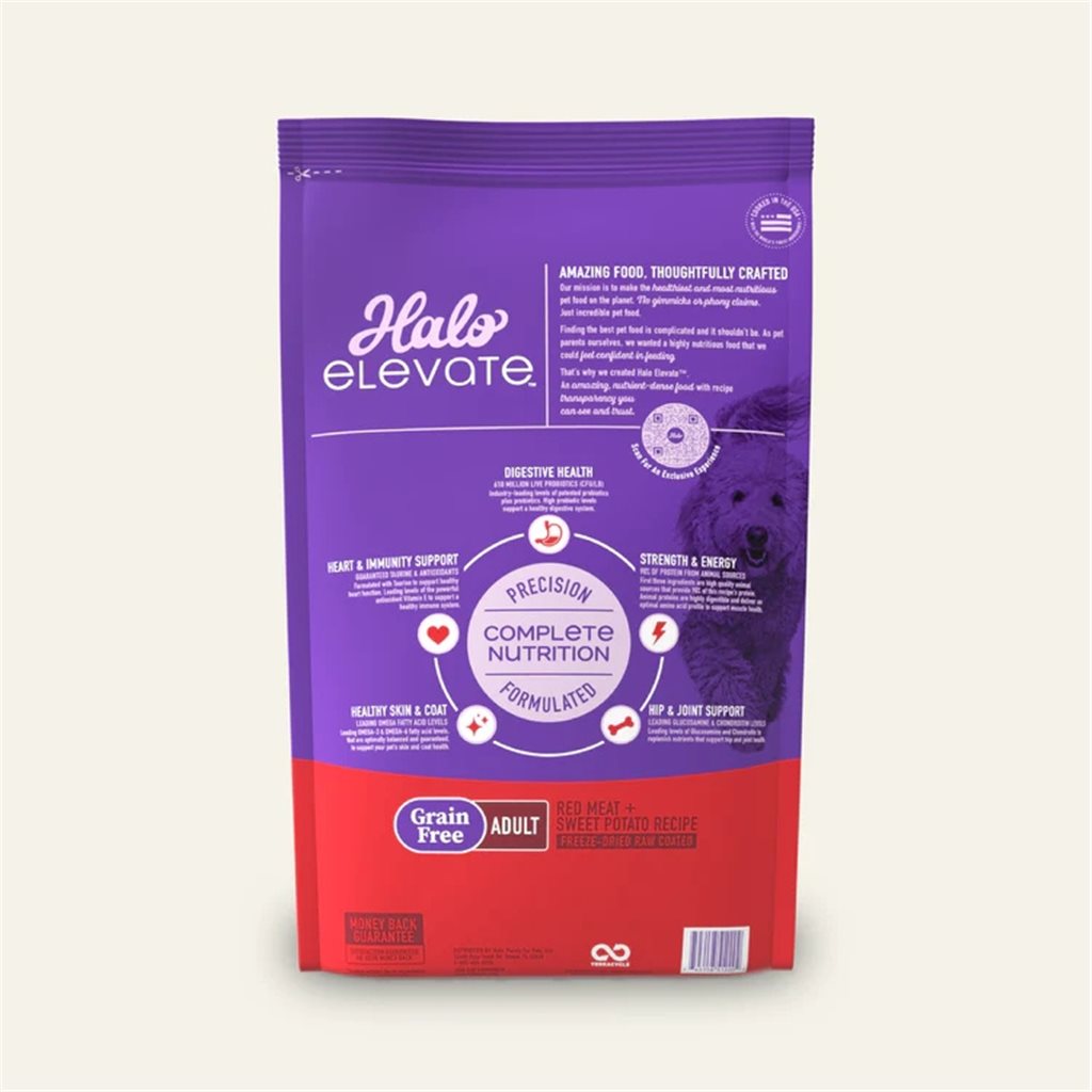 Halo - Elevate 無榖物凍乾生肉外層紅肉甜薯配方成犬糧 20 lb (51220)