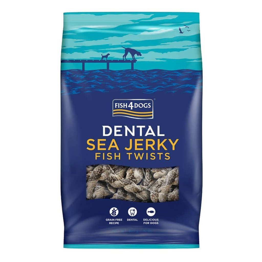 Fish4Dogs Dog Dental Treats - Sea Jerky Fish Twists 魚皮擰擰條 100g