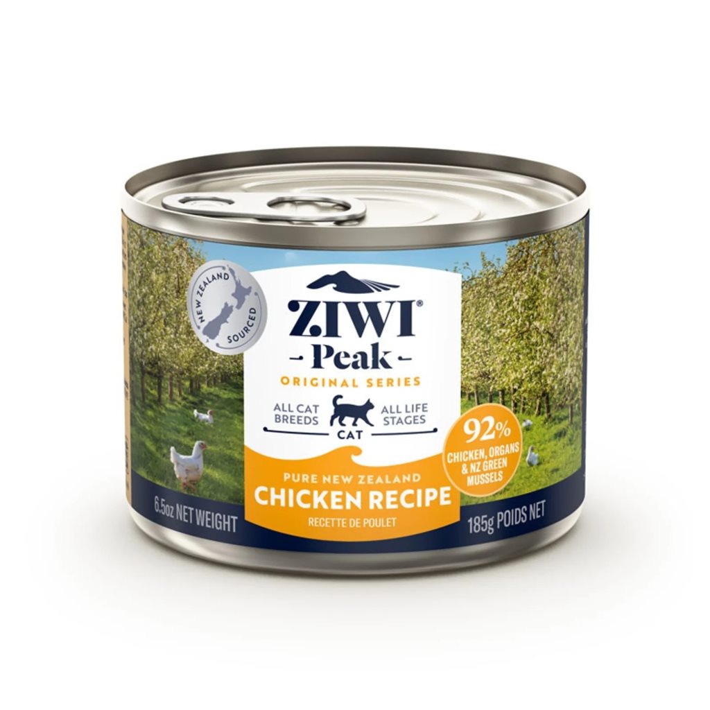 ZiwiPeak - 罐裝料理 (貓用) - 放養雞配方 185g - 12罐優惠(狗會優惠不適用)