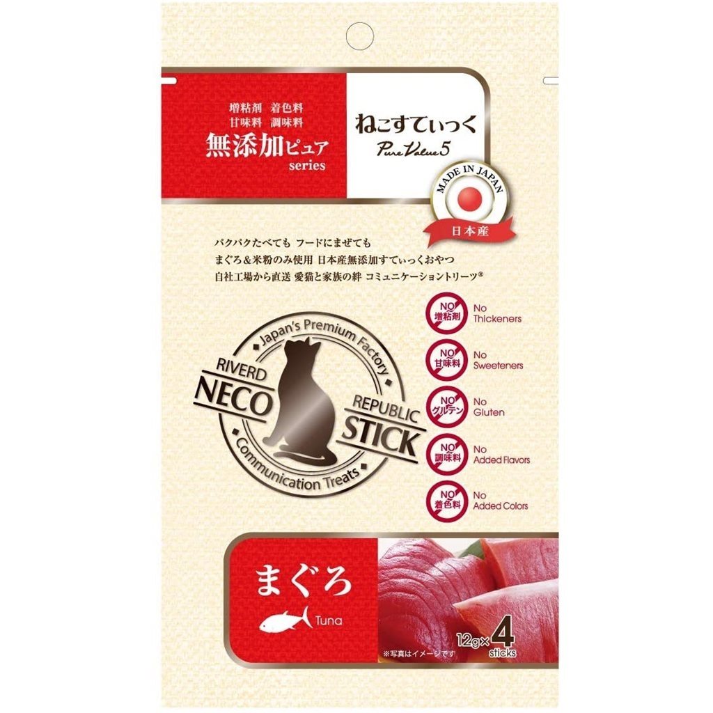 6分積分換領-Riverd Republic (日本) NECO STICK (貓) PureValue5 Tuna (吞拿魚) (原廠授權) 肉泥棒 X 2 包