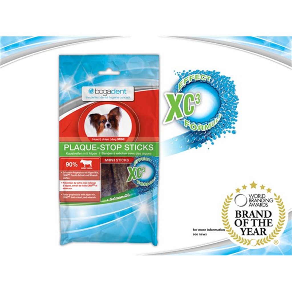bogadent® PLAQUE STOP Sticks  (Mini) 天然海藻除牙石條 (小型犬) 100g