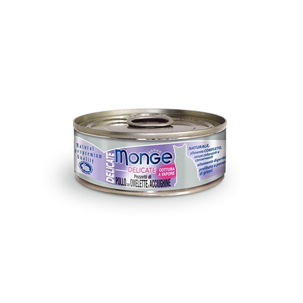 24 罐優惠套裝 - Monge 鮮味雞肉系列 - 雞肉+鯷魚 (紫) 80g