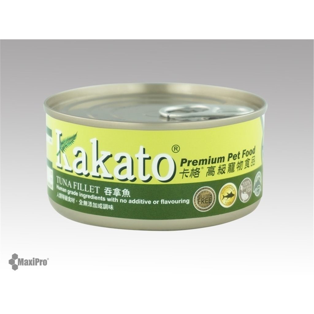 24 罐優惠套裝 - Kakato 卡格 Tuna Fillet 吞拿魚 罐頭 (貓狗合用) 170g (823)