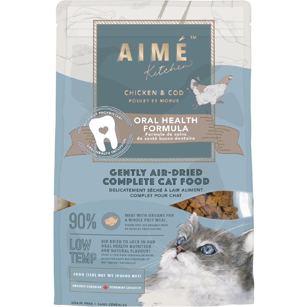 Aime Kitchen - 無穀物風乾雞肉鱈魚貓糧 1kg (AKACC12)