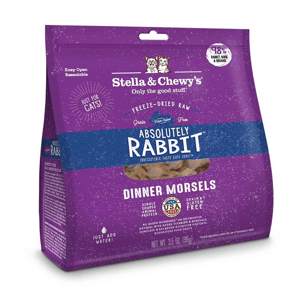 Stella & Chewy's - Freeze Dried Absolutely Rabbit Dinner - 兔肉 貓配方 8oz 凍乾糧 (SC087-A)
