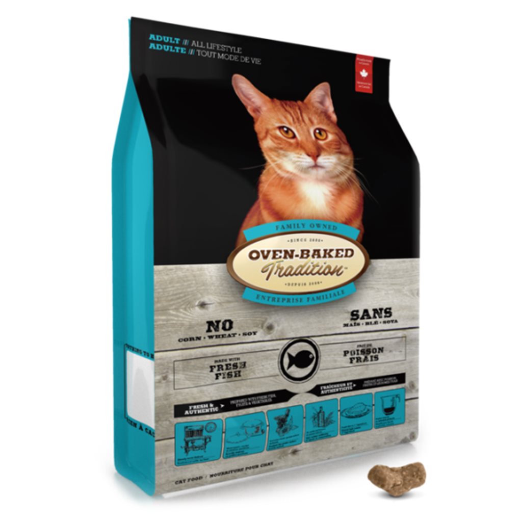 Oven-Baked Cat 大西洋白魚配方 - 成貓糧 10lb (藍)