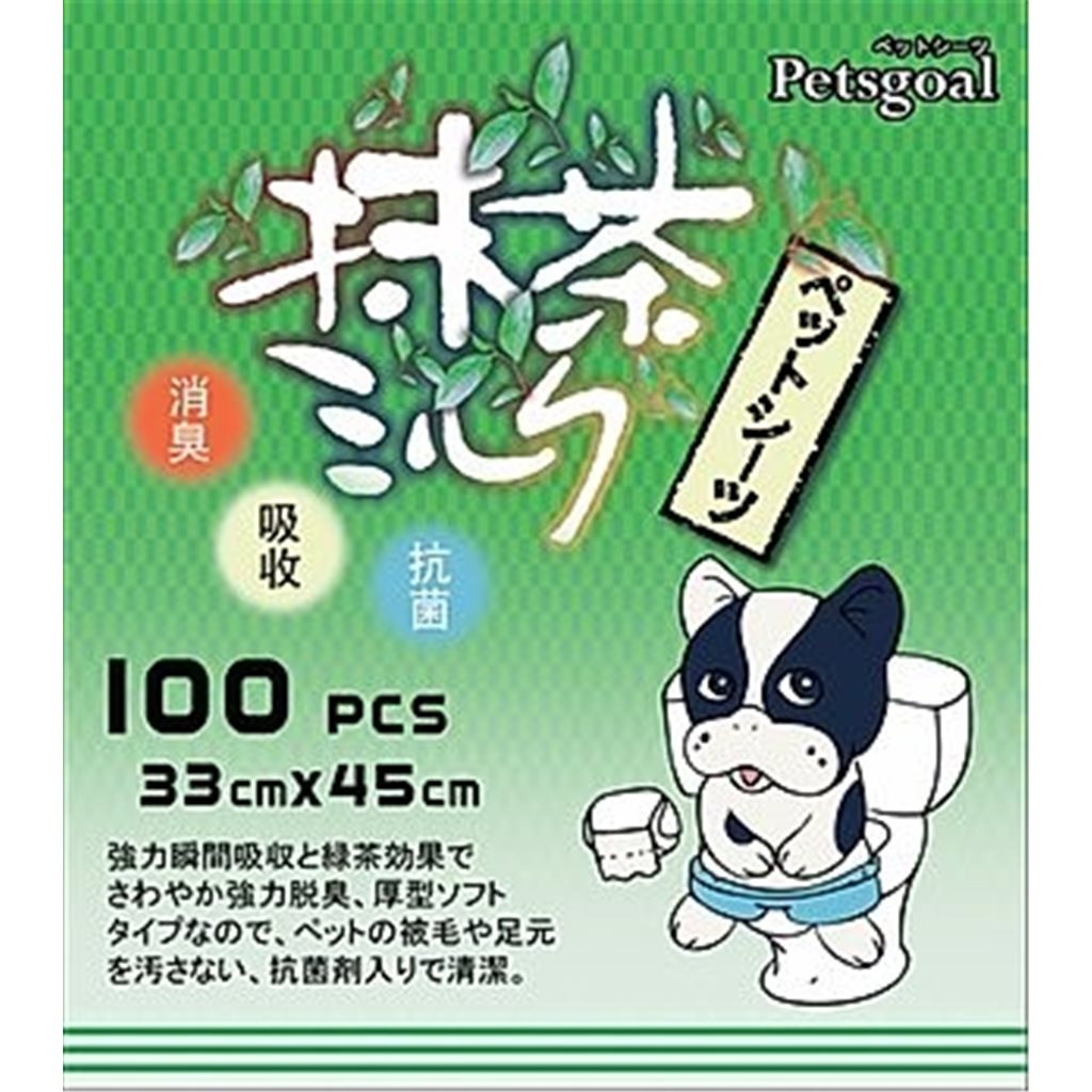綠茶 Petsgoal 抗菌消臭尿片 (30cm x 45cm) 100片