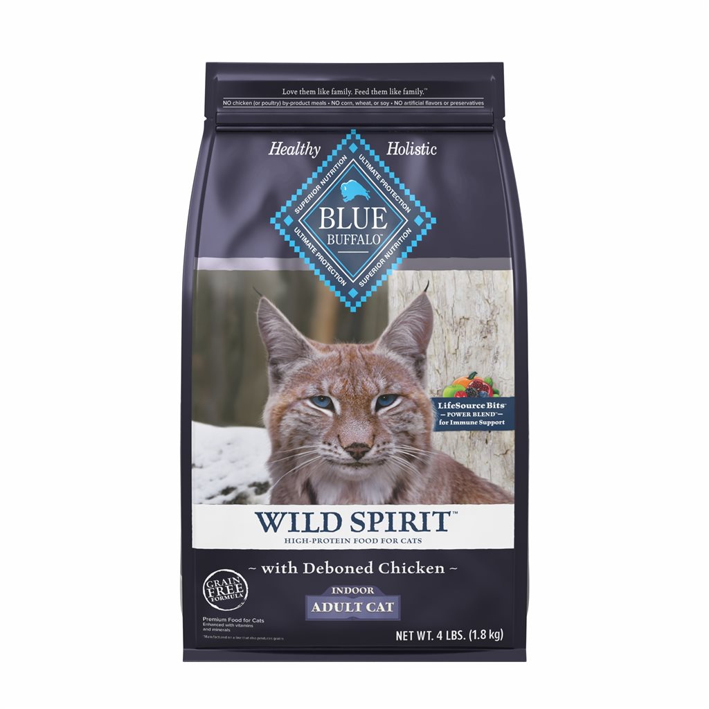 Blue Buffalo - Wild Spirit 室內成貓雞肉配方 貓乾糧 4 lb (804709)