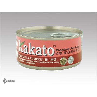 6 罐優惠套裝 - Kakato 卡格 Chicken & Pumpkin 雞、南瓜 (貓狗合用) 170g (820)