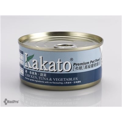 48 罐優惠套裝 - Kakato 卡格 Chicken, Tuna & Vegetables 雞、吞拿魚、蔬菜 罐頭 (貓狗合用) 170g (833)