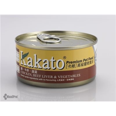 Kakato 卡格 Chicken, Beef Liver & Vegetables 雞、牛肝、蔬菜 (貓狗合用) 170g (836)