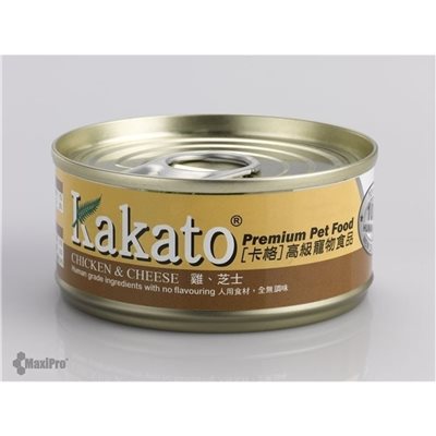 24 罐優惠套裝 - Kakato 卡格 Chicken & Cheese 雞、芝士 (貓狗合用) 170g (826)