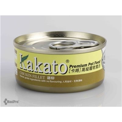 24 罐優惠套裝 - Kakato 卡格 Chicken Fillet 雞柳 罐頭 (貓狗合用) 170g (822)