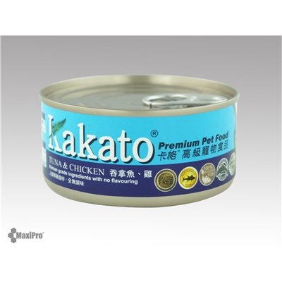 48 罐優惠套裝 - Kakato 卡格 Tuna & Chicken 吞拿魚 雞肉 罐頭 (貓狗合用) 70g (708)