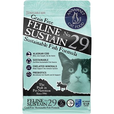 Annamaet Feline Sustain No. 29 Grain Free Formula 北冰洋無穀防敏天然貓糧 (鱈魚，火雞) 12lbs - 缺貨