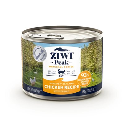 ZiwiPeak - 罐裝料理 (貓用) - 放養雞配方 185g - 12罐優惠(狗會優惠不適用)