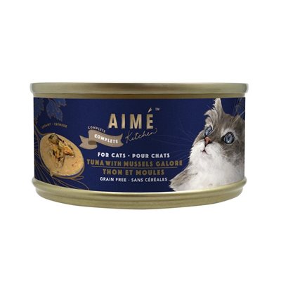 24 罐優惠套裝 - Aime Kitchen - Tuna Mussels Galore 吞拿魚青口盛宴貓罐頭 75g (TMA75)