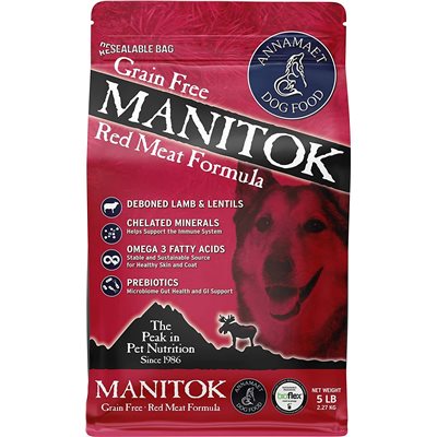 Annamaet Manitok (Dog) 草原大地 無穀物狗糧 - 低灰質羊肉 鯡魚 5lb - 缺貨