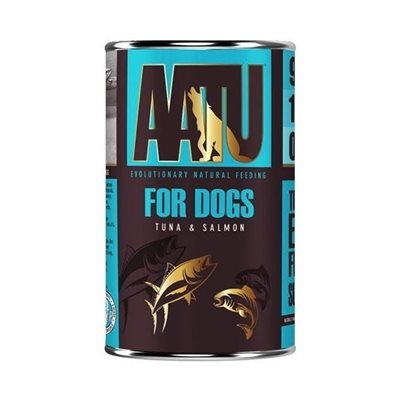 6 罐優惠套裝 - AATU 全配方Tuna & Salmon 狗罐頭 -吞拿魚及三文魚 400g (藍)