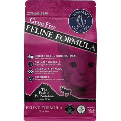 Annamaet Feline Grain Free Formula 頂級無穀物天然全貓糧 12lbs (到期日: 2023.06.08)