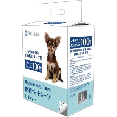 4包優惠套裝 - Shukufuku 厚型寵物尿墊(33 x 45 cm) 100片