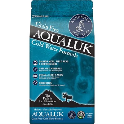Annamaet Aqualuk (Dog) 深海冰水精華 無穀物配方 - 野生三文魚 鯰魚 鯖魚 5lb (到期日11/2022) 