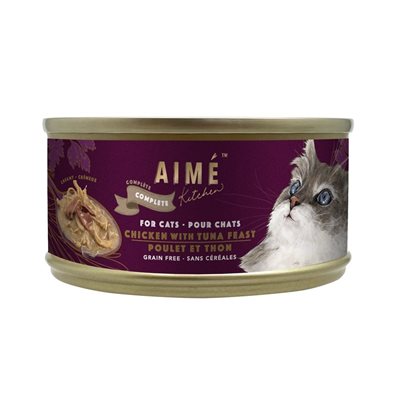24 罐優惠套裝 -  Aime Kitchen - Chicken Tuna Feast 滑雞蒸吞拿魚塊貓罐頭 75g (TCA75)