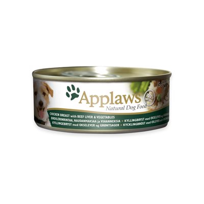 Applaws Dog 全天然 狗罐頭 - 牛肝 雞柳 蔬菜 156g (3006)