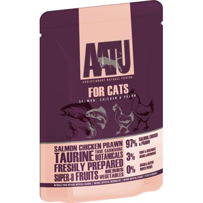 AATU Salmon, Chicken & Prawn 貓濕糧系列 - 雞、三文魚、海蝦 85g