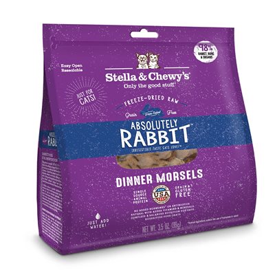 Stella & Chewy's - Freeze Dried Absolutely Rabbit Dinner - 兔肉 貓配方 3.5oz 凍乾糧 (SC086) 