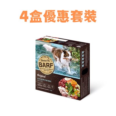四盒優惠套裝 - Dr. B (R.A.W. Barf)急凍減肥生肉糧 - Lite Recipe 袋鼠+雞肉蔬菜 (貓狗合用) 2.72Kg