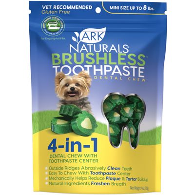 Ark Naturals Brushless-Toothpaste Mini 亮白牙齒小食 (超小至小型犬用) 4oz