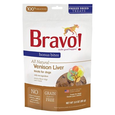 Bravo - Freeze Dried Venison Liver 脫水草飼鹿肝 3oz.