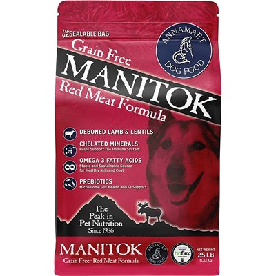 Annamaet Manitok (Dog) 草原大地 無穀物狗糧 - 低灰質羊肉 鯡魚 25lb - 缺貨