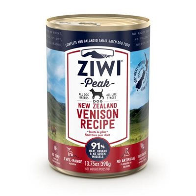 12罐優惠 - ZiwiPeak - 罐裝料理 (狗用) - 鹿肉配方 390g (不設混款)