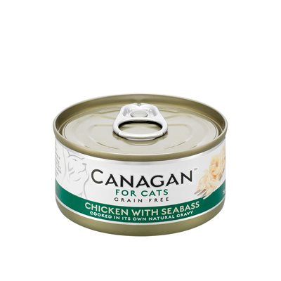 Canagan Chicken with Seabass 無穀物 雞肉伴鱸魚 (深綠) 75g