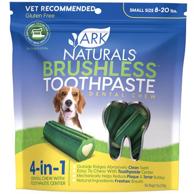 Ark Naturals Brushless-Toothpaste 亮白牙齒小食 (小型犬用) 12oz ~ 需預訂