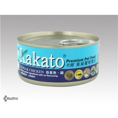 6 罐優惠套裝 - Kakato 卡格 Tuna & Chicken 吞拿魚 雞肉 罐頭 (貓狗合用) 70g (708)