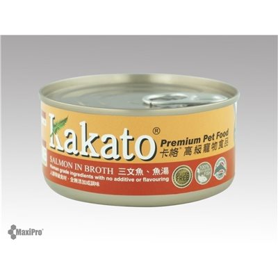 6 罐優惠套裝 - Kakato 卡格 Salmon in Broth 三文魚 魚湯 罐頭 (貓狗合用) 170g (807)