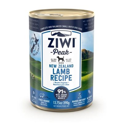 12罐優惠 - ZiwiPeak - 罐裝料理 (狗用) - 羊肉配方 390g  (不設混款)