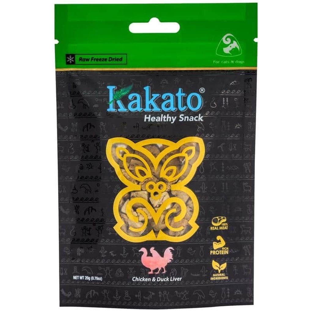 Kakato 卡格純肉小食系列 - 凍乾天然雞肝和鴨肝 20g (貓狗合用)