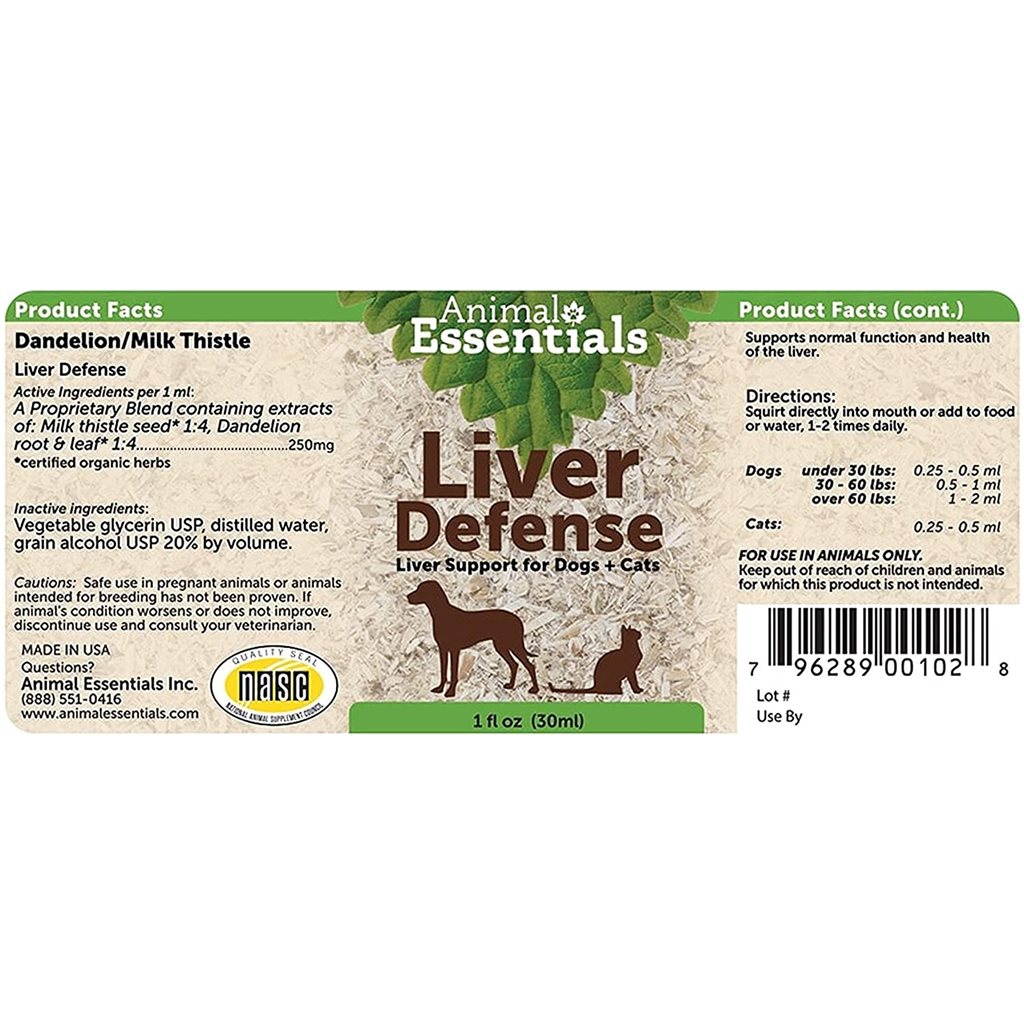 Animals Essentials - Liver Defense (Dandelion/Milk Thistle) 治療養生草本系列 - 護肝配方1oz