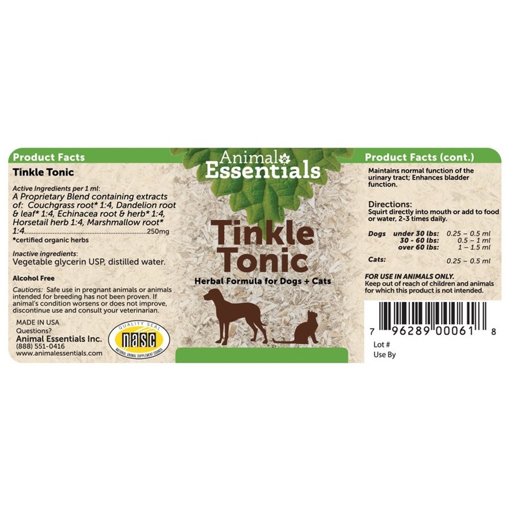 Animal Essentials - Tinkle Tonic 治療養生草本系列 - 尿道治療保養配方 2oz - 缺貨中